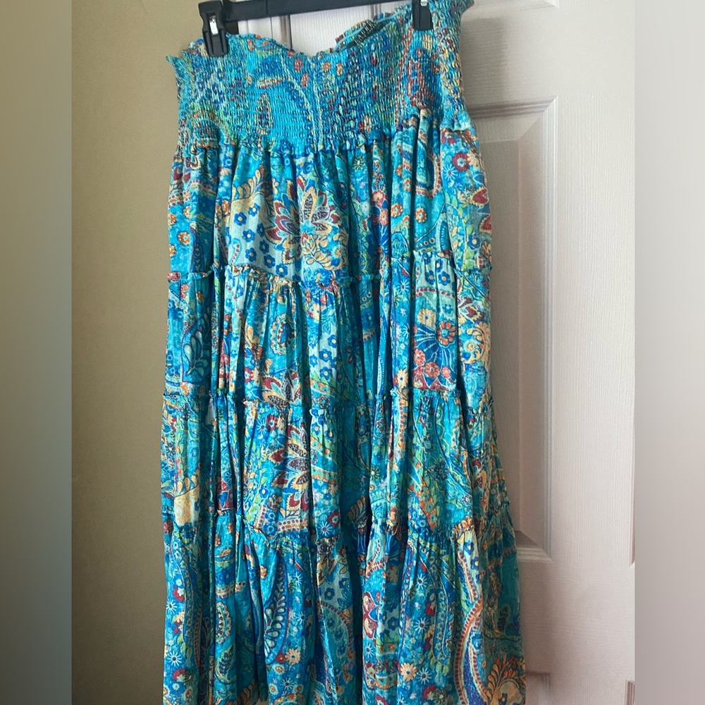Lauren by Ralph Lauren Flowy Boho Floral Tropical Skirt size XL